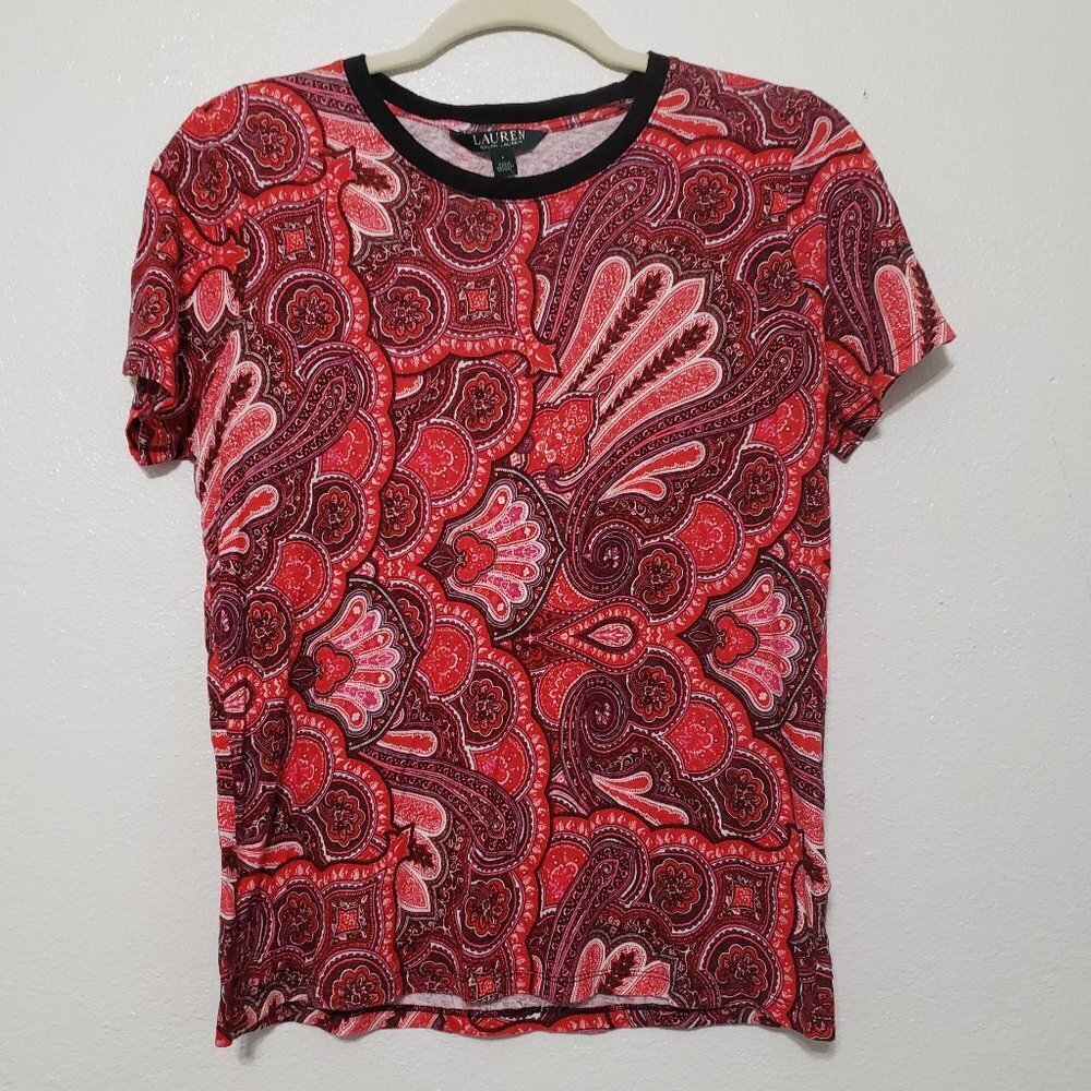 Lauren Ralph Lauren Linen Blend Short Sleeve